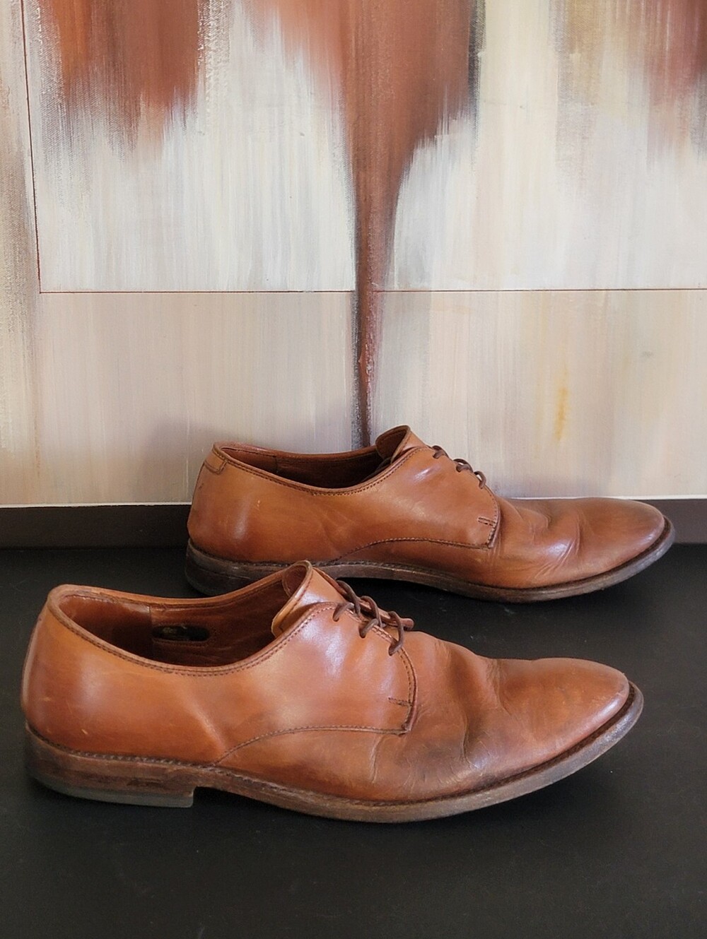 Allen Edmonds Kenilworth Brown Leather Derby Dress Shoes Men 10.5 D
